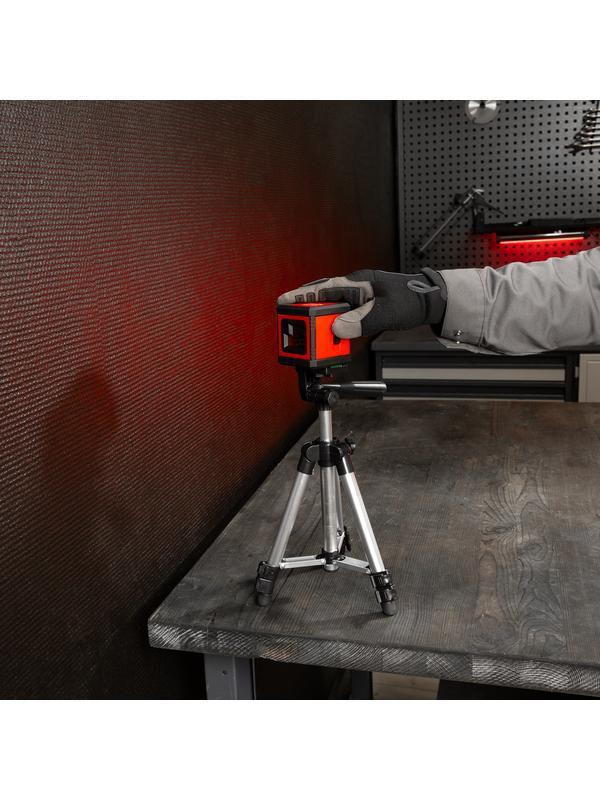 Лазерный уровень XQB RED Pro SET, 10 м, красный луч, батарейки, штатив MTX