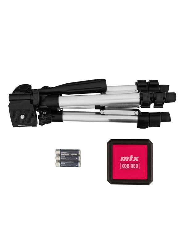 Лазерный уровень XQB RED Pro SET, 10 м, красный луч, батарейки, штатив MTX