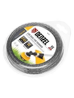 Леска для триммера двухкомпонентная, квадратная 2.65 мм x 15 м Extra cord Denzel
