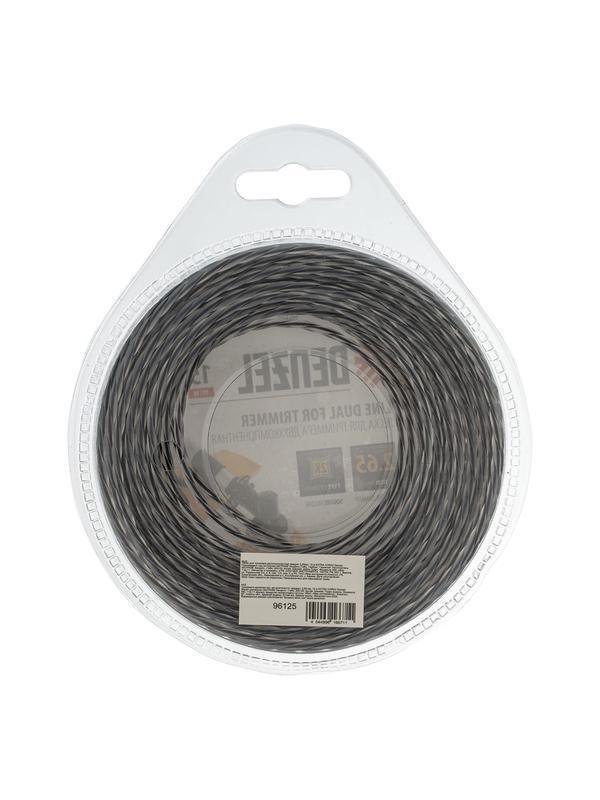 Леска для триммера двухкомпонентная, квадратная 2.65 мм x 15 м Extra cord Denzel