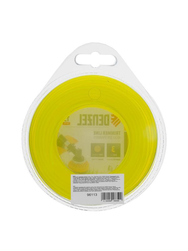Леска для триммера, звезда 3 мм х 15 м, блистер Flex cord Denzel