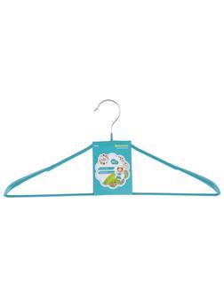 Вешалка метал для верхней одежды с прорезиненным противоскользящим покрытием 45 см, бирюзовая Elfe