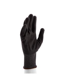 Перчатки трикотажные с черным полиуретановым покрытием, размер L, 15 класс вязки Сибртех