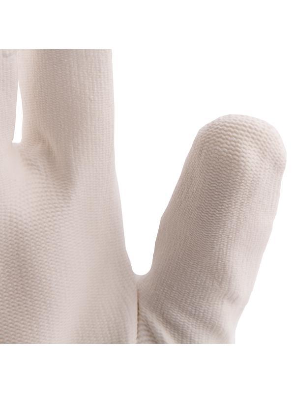 Перчатки трикотажные с белым полиуретановым покрытием, размер L, 15 класс вязки Сибртех