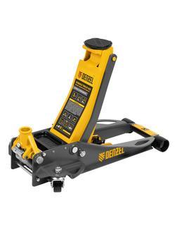 Домкрат гидравлический подкатной, 3 т, 75-500 мм, быстрый подъем, низкий подхват, проф. Denzel