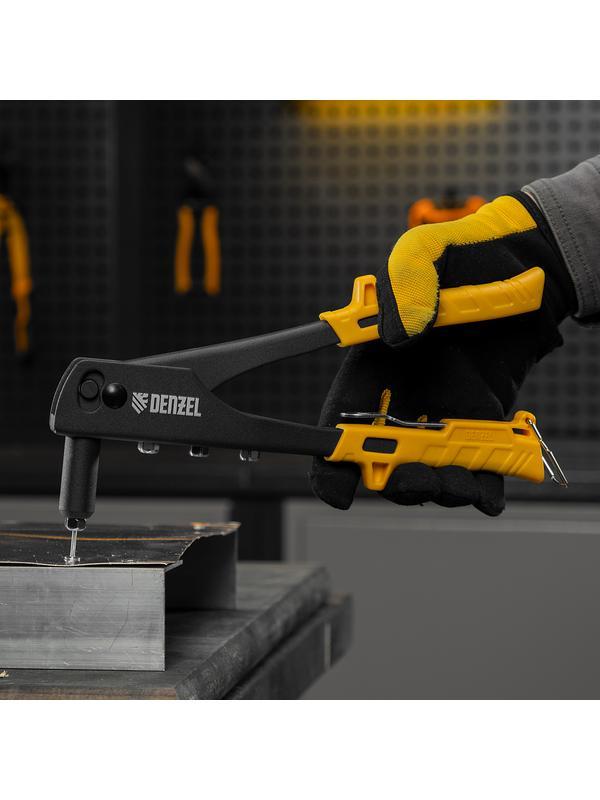 Заклепочник ручной, 255 мм, заклепки 2,4-3,2-4,0-4,8 мм Denzel