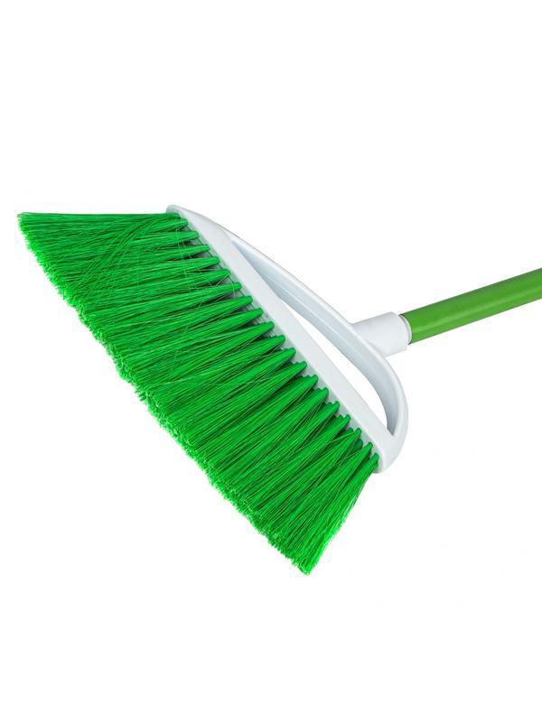 Щетка пластмасс. для подметания пола, премиум, 23 см, c черенком, 120 см, салатовая щетина, Home Palisad