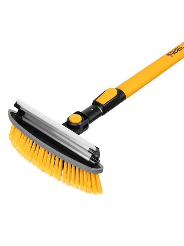 Щетка-сметка со скребком, телескоп, поворотная голова, водосгон 950-1320 мм Denzel