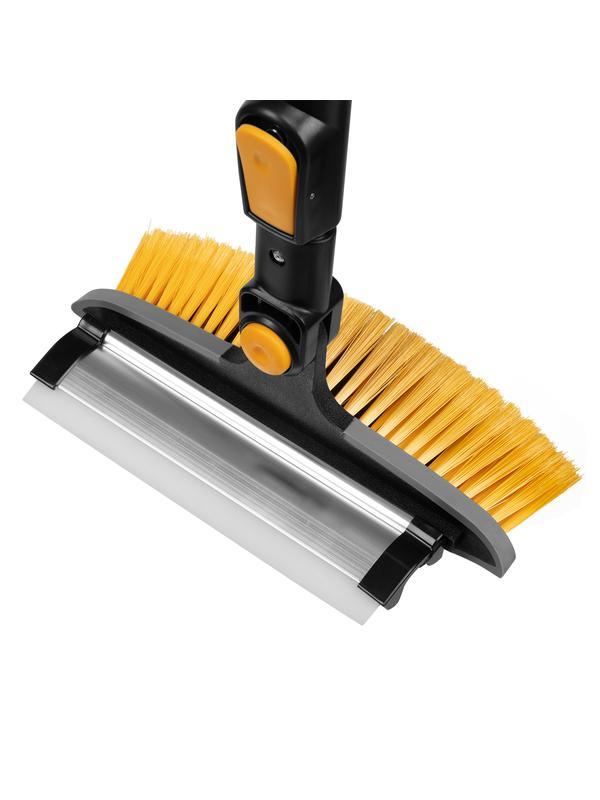 Щетка-сметка со скребком, телескоп, поворотная голова, водосгон 950-1320 мм Denzel