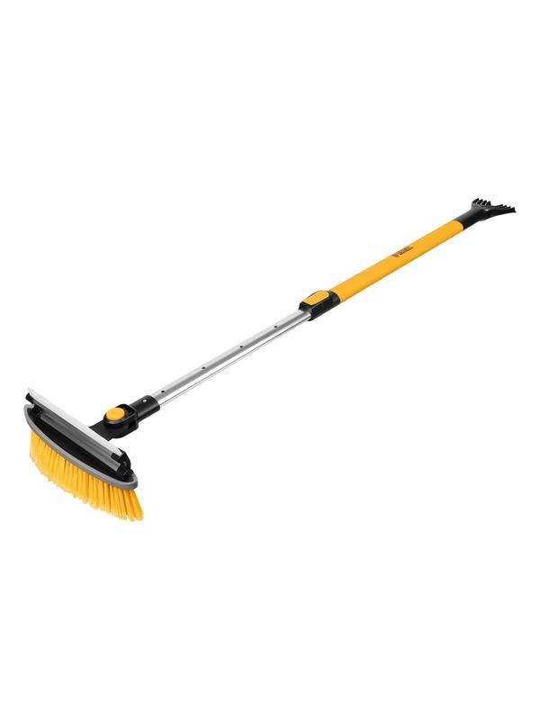 Щетка-сметка со скребком, телескоп, поворотная голова, водосгон 950-1320 мм Denzel