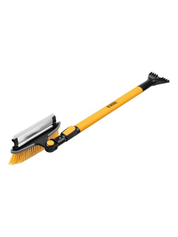 Щетка-сметка со скребком, телескоп, поворотная голова, водосгон 950-1320 мм Denzel
