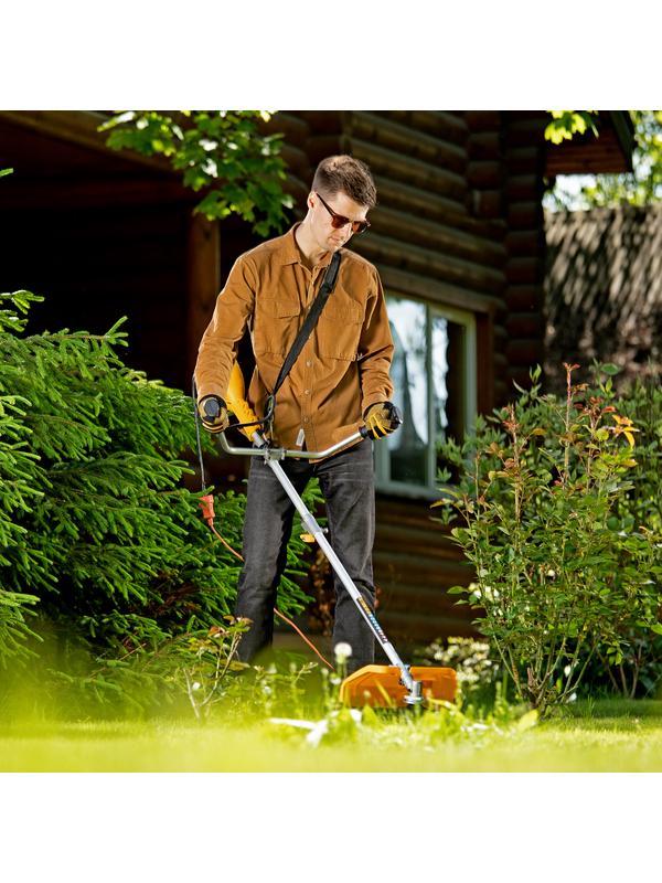 Триммер электрический TE-1400, 1400 Вт, 420 мм, катушка + диск, разборная штанга Denzel