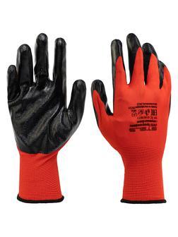 Перчатки полиэфирные с чёрным нитрильным покрытием, размер 9, 13 класс вязки// Stels