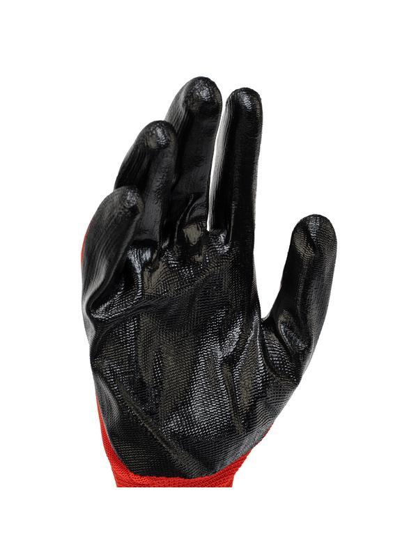 Перчатки полиэфирные с чёрным нитрильным покрытием, размер 9, 13 класс вязки// Stels