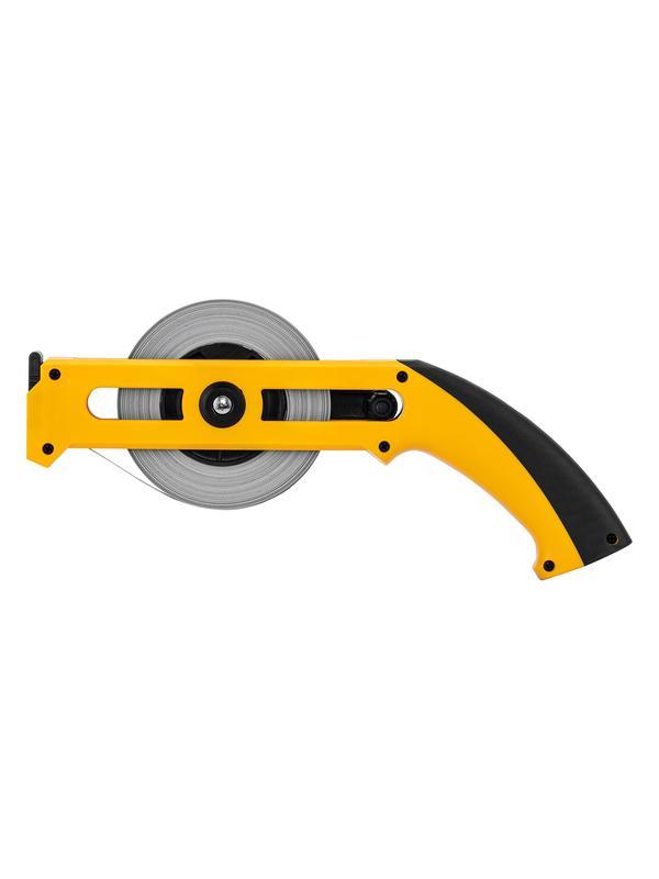 Рулетка геодезическая 30 м х 13 мм, открытый корпус, металлическая лента Denzel