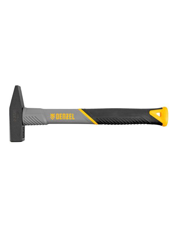 Молоток слесарный, 300 г, кованый, фибергласовая рукоятка c TPR покрытием Denzel