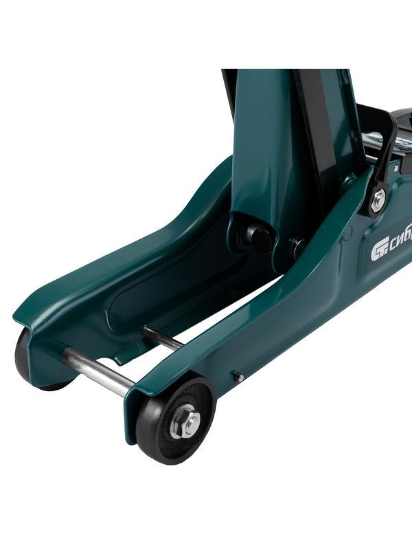 Домкрат гидравлический подкатной, 2 т, 85-330 мм, низкий подхват, в пласт. кейсе Сибртех