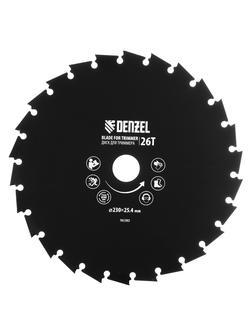 Диск для триммера  c долотообразной формой зуба,  230 х 25,4  26 зубов// Denzel