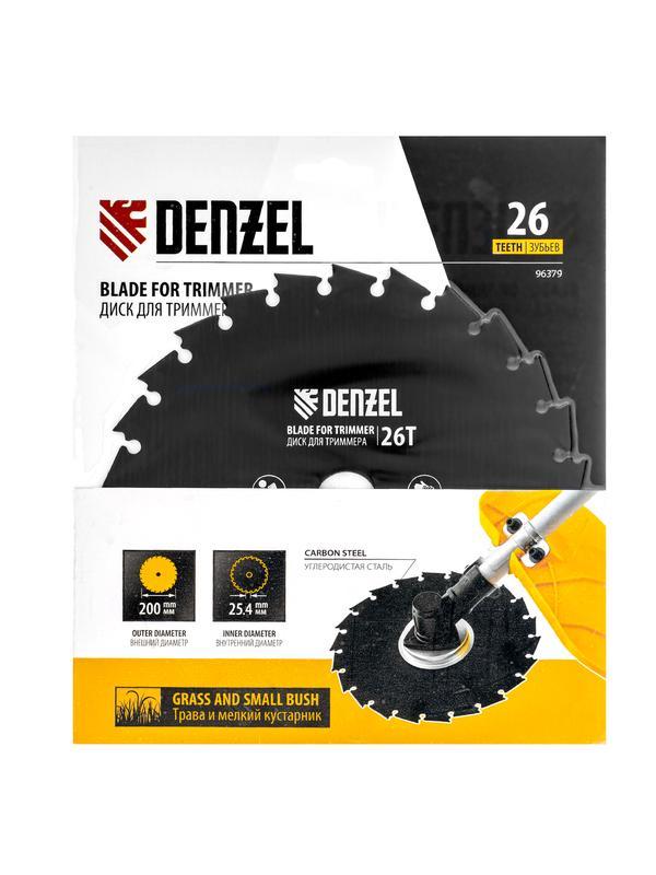 Диск для триммера  c долотообразной формой зуба,  200 х 25,4  26 зубов// Denzel