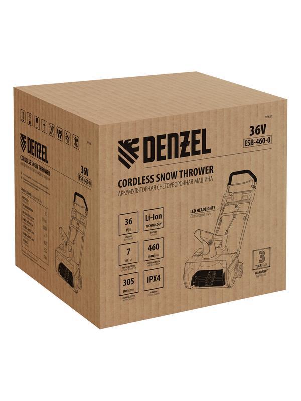 Снегоуборочная машина аккумуляторная, ESB-460-0, Li-Ion, 36В Denzel