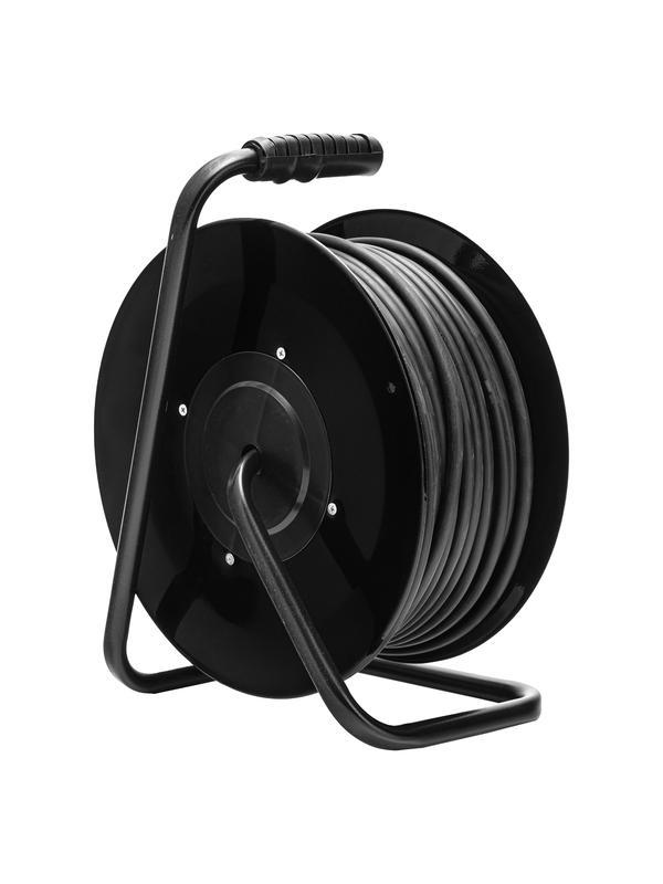 Удлинитель силовой 50 м, 16А, тип УХз16, ПВС 3 x 2.5 мм, на стальной катушке, 4 розетки Сибртех