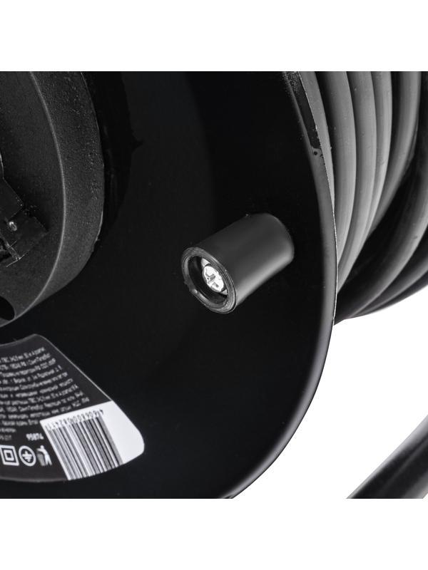 Удлинитель силовой 50 м, 16А, тип УХз16, ПВС 3 x 2.5 мм, на стальной катушке, 4 розетки Сибртех