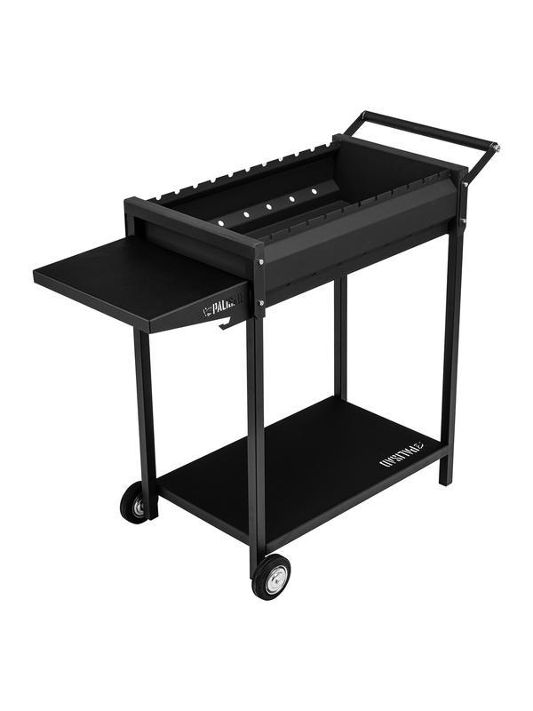 Мангал сварной на колесах, 662 х 390 х 152/805 мм, сталь 2 мм, кочерга в комплекте, Camping Palisad