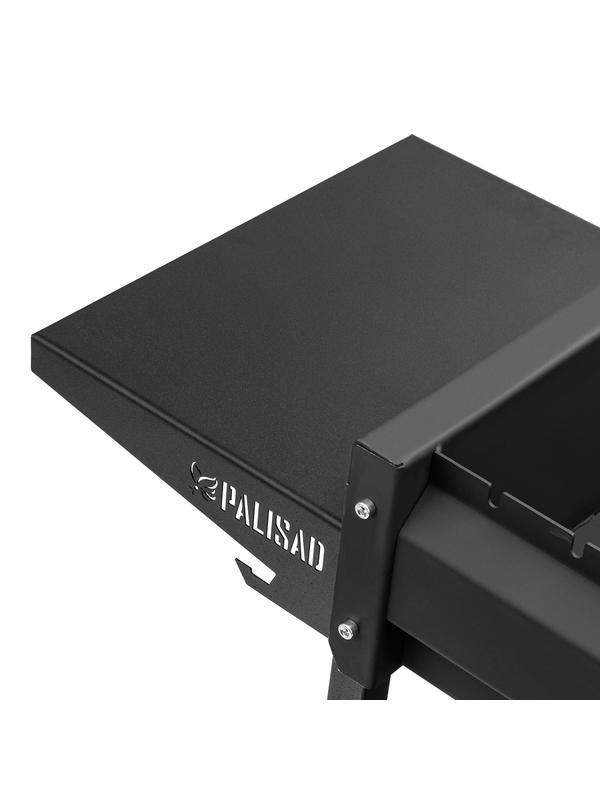 Мангал сварной на колесах, 662 х 390 х 152/805 мм, сталь 2 мм, кочерга в комплекте, Camping Palisad