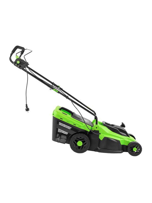 Газонокосилка электрическая L1500, 1500 Вт, ширина 33 см, 5 уровней, пластиковый травосборник 35 л Сибртех