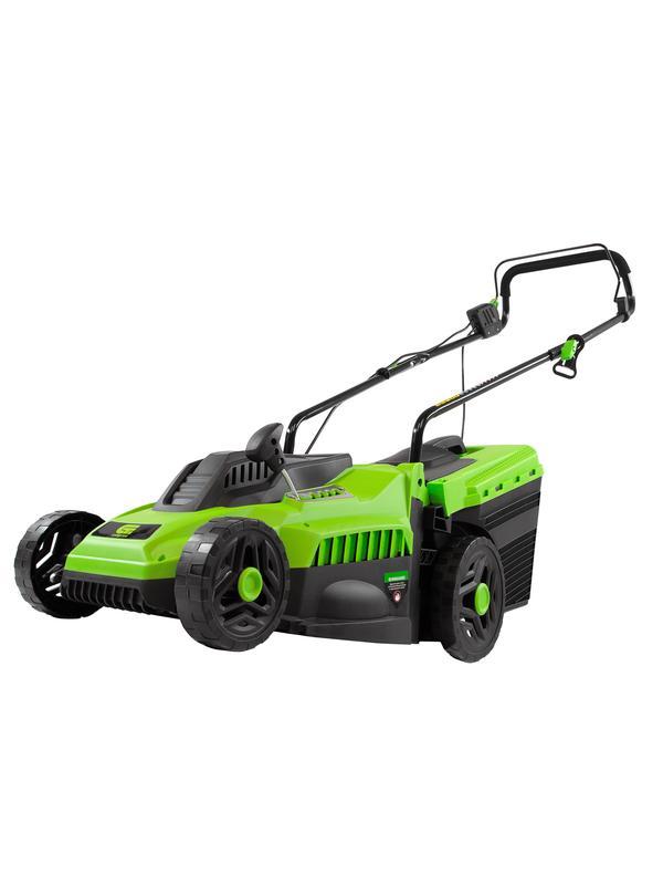 Газонокосилка электрическая L1500, 1500 Вт, ширина 33 см, 5 уровней, пластиковый травосборник 35 л Сибртех