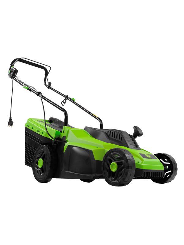 Газонокосилка электрическая L1500, 1500 Вт, ширина 33 см, 5 уровней, пластиковый травосборник 35 л Сибртех