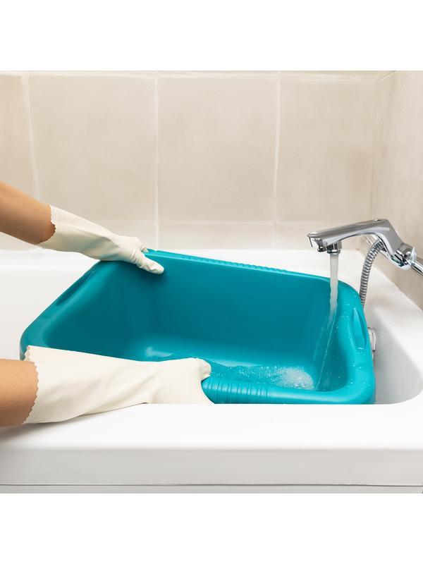 Таз пластмассовый прямоугольный 25 л, бирюзовый, Home Palisad