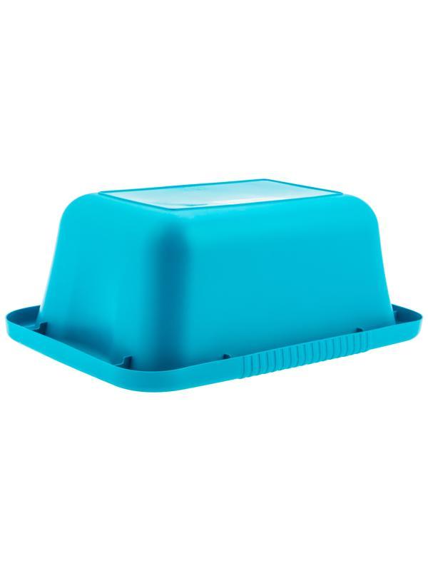 Таз пластмассовый прямоугольный 25 л, бирюзовый, Home Palisad