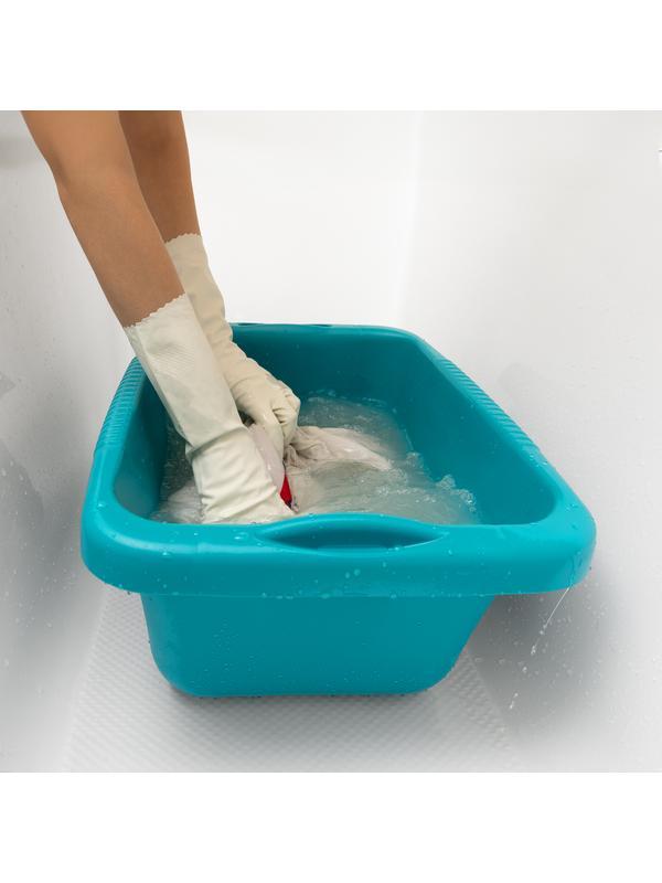 Таз пластмассовый прямоугольный 25 л, бирюзовый, Home Palisad
