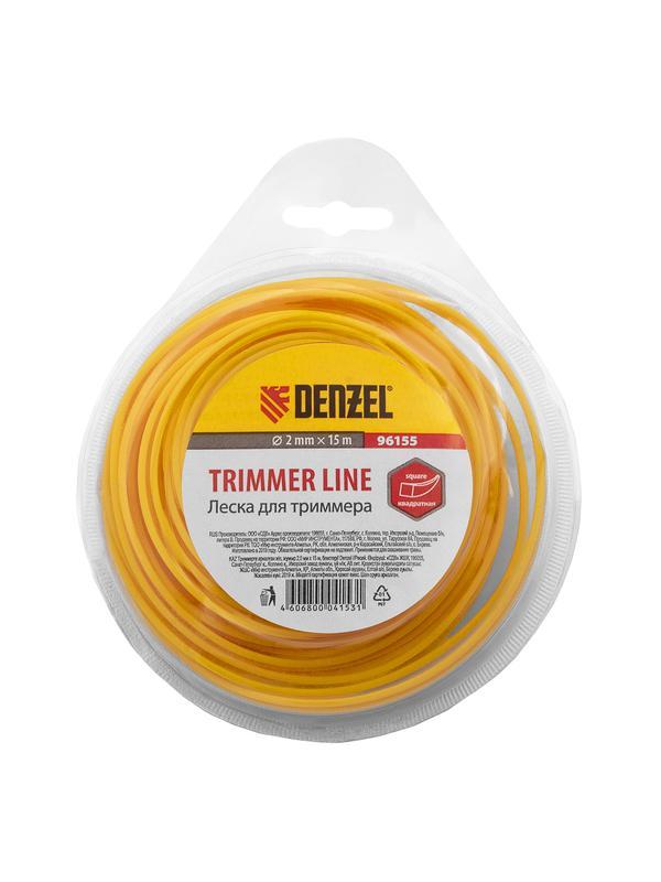 Леска для триммера квадратная, 2 мм х 15 м Denzel Россия