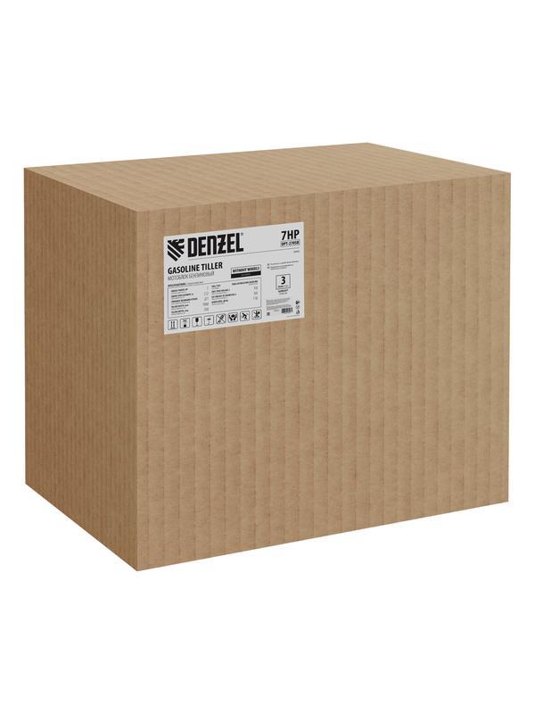 Мотоблок DPT-270SB, 7 л.с., ремен.сцеп, фрез 3х4, ШОМ, без колес, передачи 2В/1Н// Denzel
