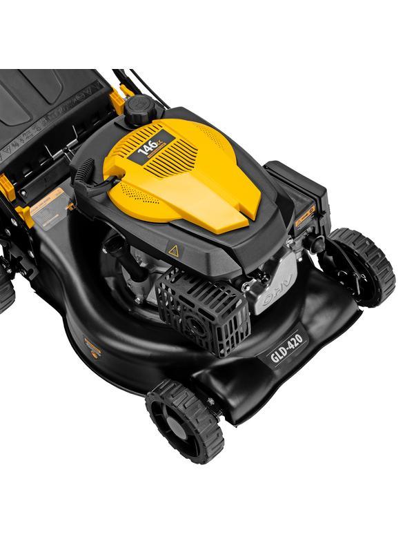 Газонокосилка бензиновая GLD-420, 146 см3, ширина 42 см, 40 л Denzel