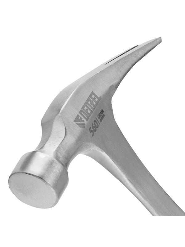 Молоток-гвоздодер 560 г, цельнометаллический, двухкомпонентная рукоятка Denzel