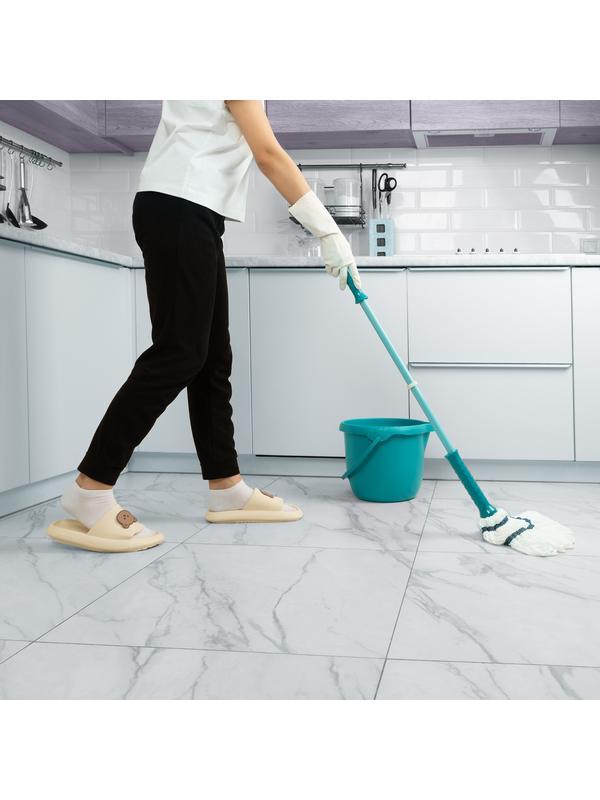 Швабра отжимная скручиванием 120 см, насадка из микрофибры, 120 г, Home Palisad