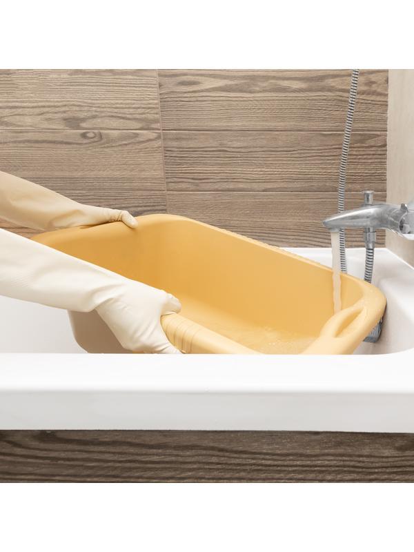 Таз пластмассовый прямоугольный 25 л, бежевый, Home Palisad