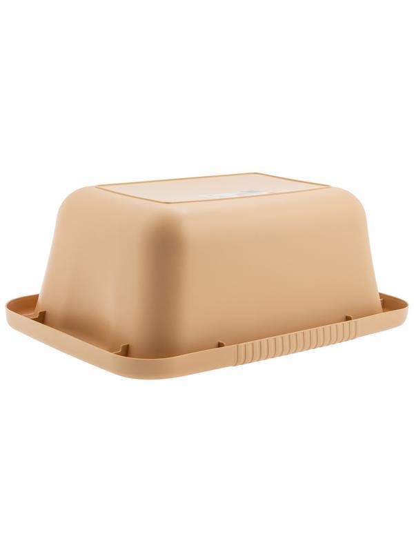Таз пластмассовый прямоугольный 25 л, бежевый, Home Palisad