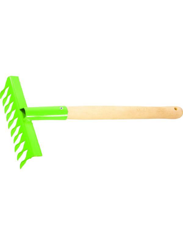 Грабли витые 10-зубые, 200х390 мм, стальные, деревянная рукоятка Palisad