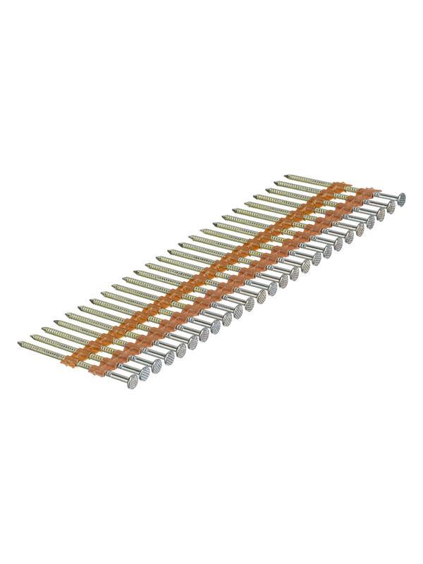 Гвозди для пнев. нейлера (оцинк.), длина - 65 мм, диам. - 2,9 мм, 2000 шт. Denzel