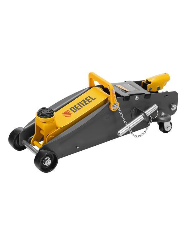 Домкрат гидравлический подкатной с фиксатором, 2,8 т, 135-385 мм Denzel