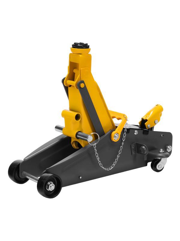 Домкрат гидравлический подкатной с фиксатором, 2,8 т, 135-385 мм Denzel