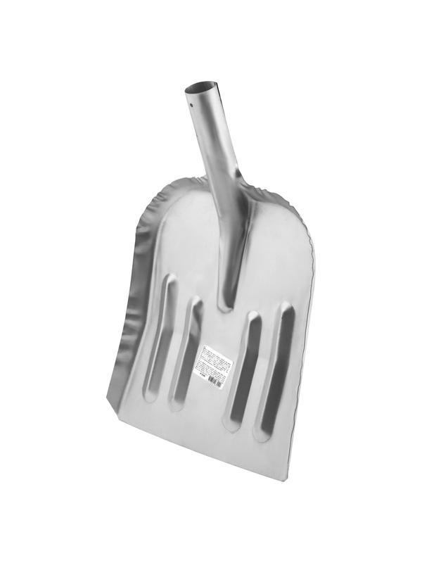 Лопата для уборки снега стальная оцинкованная, 320 х 340 мм, без черенка, Россия