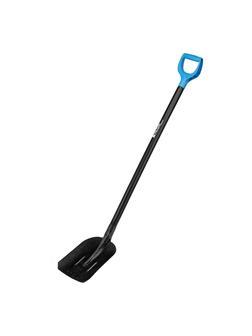 Лопата совковая, 235х285х1310 мм, ребра жесткости, деревянный черенок, с рукояткой, LUXE Palisad