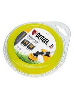 Леска для триммера, квадрат 2.4 мм х 15 м, блистер Flex cord Denzel