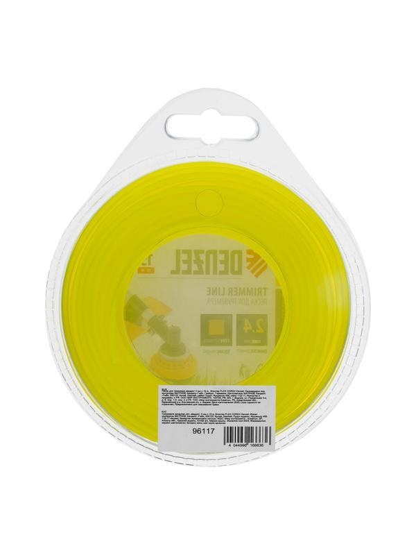 Леска для триммера, квадрат 2.4 мм х 15 м, блистер Flex cord Denzel