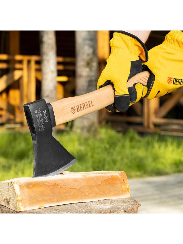 Топор, 600 г, кованый, буковое топорище Denzel